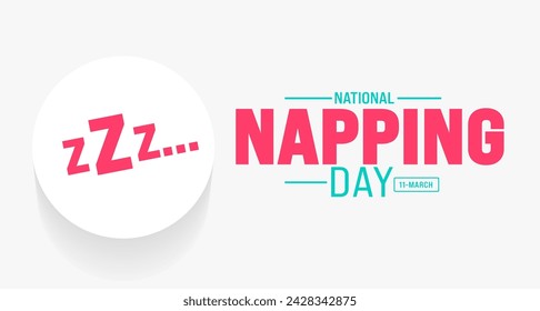 March is National Napping Day background template. Holiday concept. use to background, banner, placard, card, and poster design template with text inscription and standard color. vector illustration.