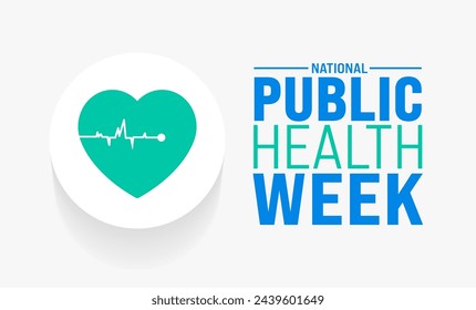 March is National Public Health Week background template. Holiday concept. use to background, banner, placard, card, and poster design template with text inscription and standard color. vector