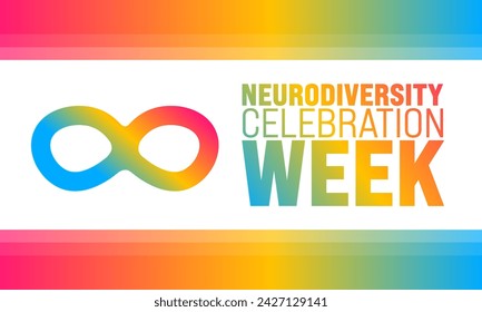 March is Neurodiversity Celebration Week background template. Holiday concept. use to background, banner, placard, card, and poster design template with text inscription and standard color. vector