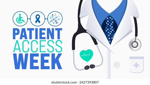 March is Patient Access Week background template. Holiday concept. use to background, banner, placard, card, and poster design template with text inscription and standard color. vector illustration.