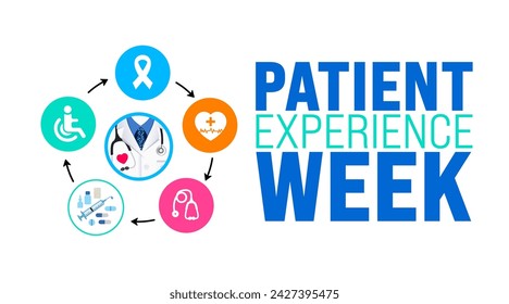 March is Patient Experience Week background template. Holiday concept. use to background, banner, placard, card, and poster design template with text inscription and standard color. vector