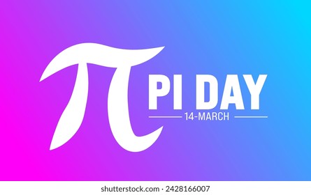 March is Pi Day background template. Holiday concept. use to background, banner, placard, card, and poster design template with text inscription and standard color. vector illustration.