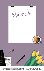 march spring  flowers coffee season