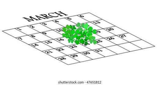 March St. Patrick's Day Calendar