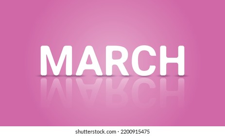 March text in 3d style