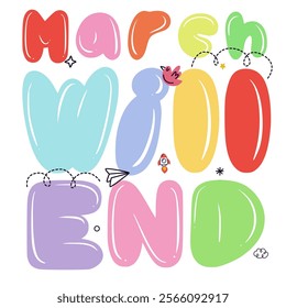 March Will End, Design Custom Text Font Hand drawn