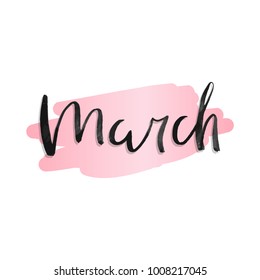 March. Women day's lettering