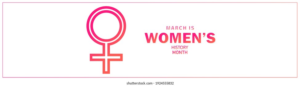 March is Women's history month, vector illustration.