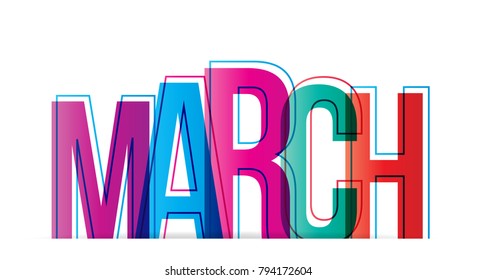 March Word Concept Stock Vector (Royalty Free) 794172604 | Shutterstock