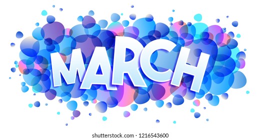 March word vector banner