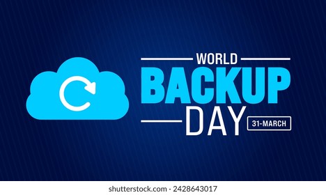 March is World Backup Day background template. Holiday concept. use to background, banner, placard, card, and poster design template with text inscription and standard color. vector illustration.