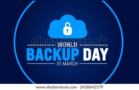 March is World Backup Day background template. Holiday concept. use to background, banner, placard, card, and poster design template with text inscription and standard color. vector illustration.