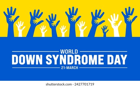 March is World Down Syndrome Day background template. Holiday concept. use to background, banner, placard, card, and poster design template with text inscription and standard color. vector