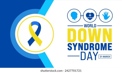 March is World Down Syndrome Day background template. Holiday concept. use to background, banner, placard, card, and poster design template with text inscription and standard color. vector