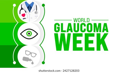 March is World Glaucoma Week background template. Holiday concept. use to background, banner, placard, card, and poster design template with text inscription and standard color. vector illustration.