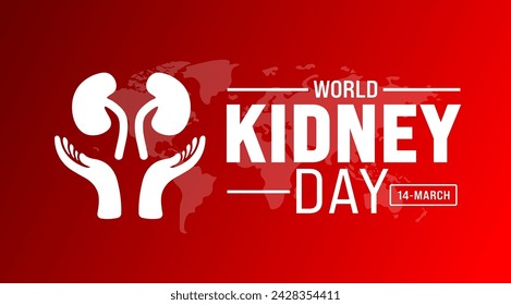 March is World Kidney Day background template. Holiday concept. use to background, banner, placard, card, and poster design template with text inscription and standard color. vector illustration.