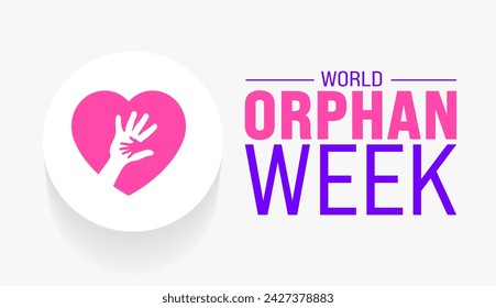 March is World Orphan Week background template. Holiday concept. use to background, banner, placard, card, and poster design template with text inscription and standard color. vector illustration.