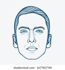 March,2020 : Line Art Portrait Of Eminem.
American Rapper,Songwriter,and Record Producer.