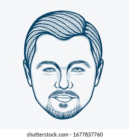 March,2020 : Line Art Portrait Of Leonardo DiCaprio.
American Actor And Producer.