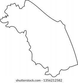 Marche. Map region of Italy