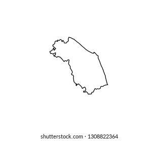 Marche outline map Italy region