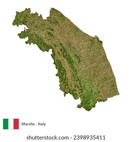 Marche, Region of Italy Topographic Map (EPS)