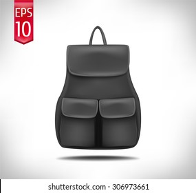 marching backpack on a white background. vector illustration