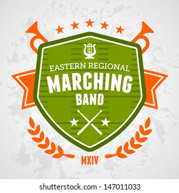 Marching Band Drum Corp Emblem Logo Badge Design