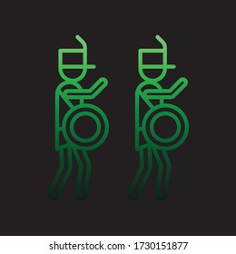 marching band, drums nolan icon. Simple thin line, outline vector of Carnival and amusement icons for ui and ux, website or mobile application