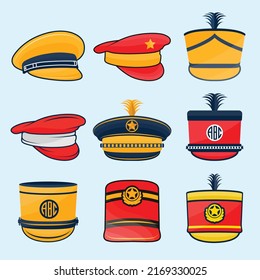 Marching Band Hat Illustration Colourful Design, Best Hat Illustration Design And Concept.