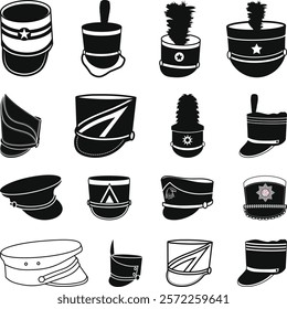 Marching Band Hat SVG'' Bundle, Hat Band Icon Silhouette, Marching Band Vector Illustration,