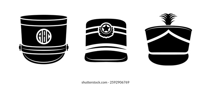 Marching Band Hat Vector Design And Black Colour