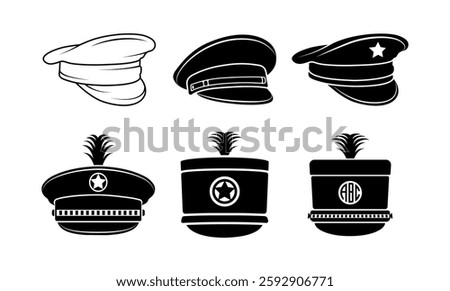 Marching Band Hat Vector Design And Black Colour