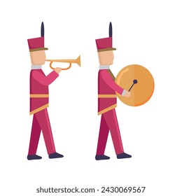 Marching band icon clipart avatar logotype isolated vector illustration