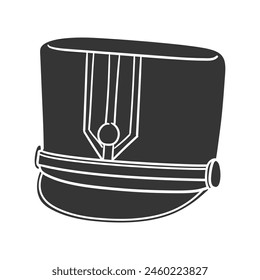 Marching Band Icon Silhouette Illustration. Hat Vector Graphic Pictogram Symbol Clip Art. Doodle Sketch Black Sign.