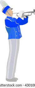 Marching band trumpet player