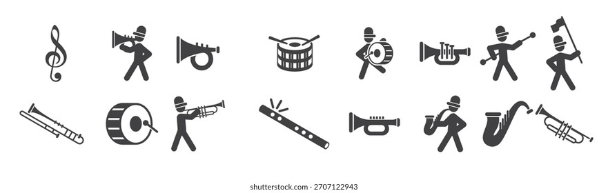 Marchando Banda ilustração vetor. coisas de banda