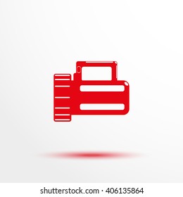 Marching flashlight. Vector icon.