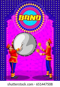 Marching Music Brass Band for festival celebration. Vector illustration