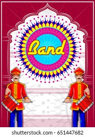 Marching Music Brass Band for festival celebration. Vector illustration
