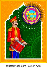 Marching Music Brass Band for festival celebration. Vector illustration