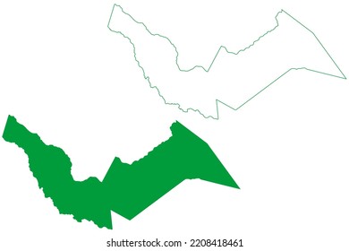 Marco municipality (Ceará state, Municipalities of Brazil, Federative Republic of Brazil) map vector illustration, scribble sketch Marco map