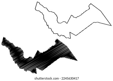 Marco municipality (Ceará state, Municipalities of Brazil, Federative Republic of Brazil) map vector illustration, scribble sketch Marco map