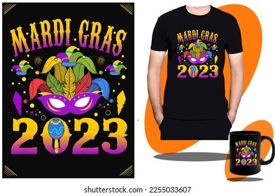 Mardi Gras 2023 T shirt and Mardi Gras party, Mardi Flag Design, mardi gras New t shirt design and Template 