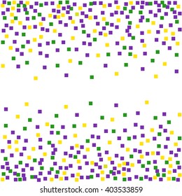 Mardi Gras background with confetti. Vector illustration.