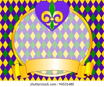 Mardi Gras background design with place for text