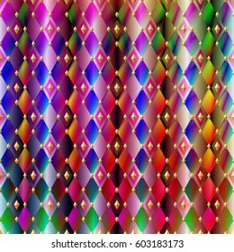 Mardi Gras background for greeting cards, textiles, wallpaper. Fat Tuesday. Vector illustration. Colorful geometric textures. 
