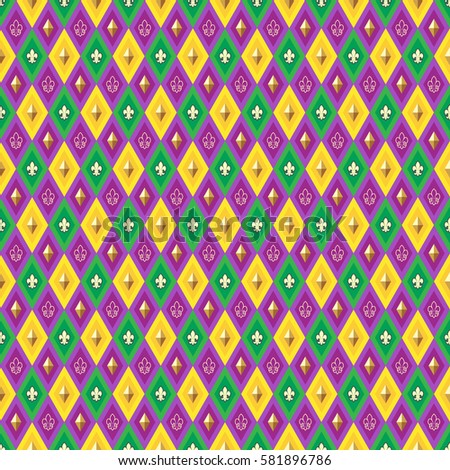 Mardi Gras Background Greeting Cards Textiles Stock Vector Royalty