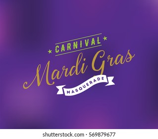 Mardi Gras background with text. Usable for greeting card, banner, gift packaging, promo. Fat tuesday, carnival