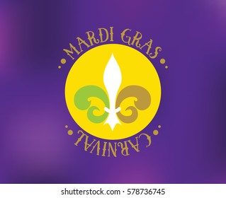 Mardi Gras background with text. Usable for greeting card, banner, gift packaging, promo. Fat tuesday, carnival